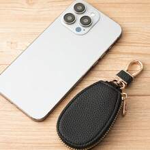 Key Bag For Men And Women Key Bag Large Capacity Multifunctional Keychain Storage Bag Simple And Compact Household, Portable Car Large Capacity Multifunctional, Suitable For 8 Scenarios To Carry With You - màu đen - Xem 5