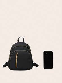 Women Fashion Backpacks - Black - View 4