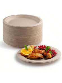 97/50 件高品质纸盘，适用于甜点、沙拉、派对和聚会 - 适用于家庭、厨房、餐厅、野餐、露营的餐具 - 非常适合万圣节、圣诞节、复活节、感恩节 - 彩色 - 查看 13