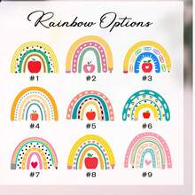 Marcador de página personalizado em acrílico, presente de agradecimento para professores, marcador de página em arco-íris, presente de agradecimento, presente de volta às aulas, presente para alunos e professores. Tamanho 12 x 3 cm.