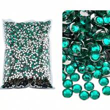 10000/5000 Pcs Bulk Pack 2-4mm Resin Non-Hotfix Rhinestone Loose Flat Bottom Plastic Crystal DIY Sparkly Strass Stones, Diamond Art Supplies