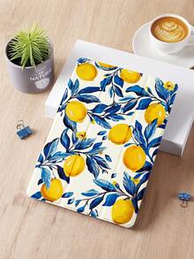 1pc Lemon, Leaves Print Tablet Sleeve With Pencil Slot, Anti-Drop, Sleep/Wake Compatible, Fits , And IPad - Multicolor - View 5
