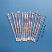 3pcs Random Rainbow Pens, Creative DIY Handmade Album Graffiti Pens School Supplies, Back To School