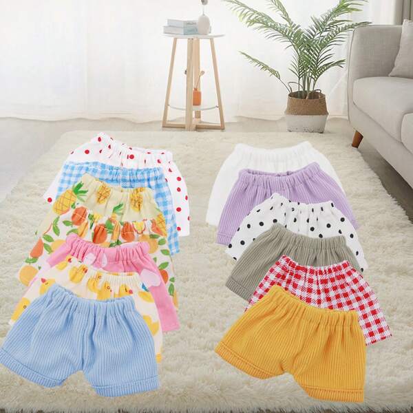 New 17cm Doll Clothes Shorts, Bear Doll Keychain Changeable Trousers (Doll Not Included, Pants Only)