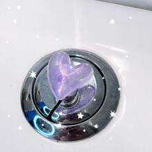 2pcs Heart-Shaped Flashing Flashing Toilet Flush Assist Button, Protecting Nail Art, Indoor And Car Decoration, Drawer And Wardrobe Handle, A More Comfortable Life And A More Exquisite Gift For Friends