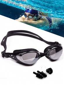 SHENYU 防雾防紫外线游泳镜（带鼻夹和耳塞）、海滩必需品、海滩配件、泳池浮板