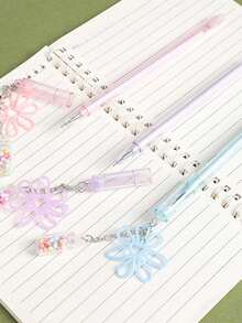 4 支随机漂流瓶中性笔，0.5 毫米，书写流畅，适合返校、办公用品、学习和教师奖励 - 彩色 - 查看 3