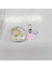 Flower Simple Style Pink Floral Pattern TPU Transparent Case Compatible With Airpods 1/2 3 Pro & Pro 2 Bluetooth Earphones Protective Cover - Multicolor - View 7