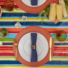 Kitchen Tablecloth - Summer Stripes - View 5