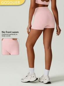GOSOUER Women No Front Seam Hip Lifting Breathable Cycling Gym Sports Short