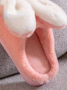 Kids Cute Rabbit Ear Warm Plush Slippers, Autumn/Winter