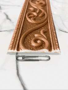 1 Rolle 3D Blumen Blätter Ranken Muster Relief romantisches Spezialdesign Sockelleisten Aufkleber, XPE Schaumstoff Material selbstklebend stoßfest Wandaufkleber, minimalistischer moderner Stil Heimdekoration, Renovierung Sockelleiste, Schlafzimmer Dekoration, Badezimmer Dekoration