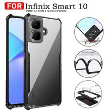 三合一套装：适用于 Infinix Smart 10 智能手机的保护壳、屏幕保护膜、防窥磨砂膜和镜头保护膜、全屏钢化玻璃、防摔手机壳 - (9D Soft film)3IN1 - 查看 3
