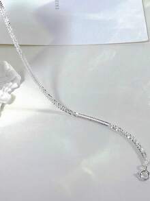 New Minimalist Sparkling Bracelet For Women's  , Niche And Versatile Temperament, Handmade Accessories - 銀白色 - 查看 7