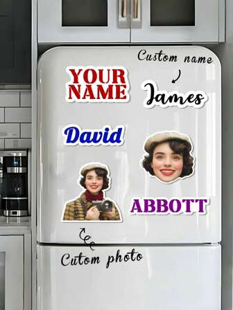 1pc Custom Acrylic Fridge Magnet With Photo/Text, Personalized Creative Magnetic Hanging Decor, Acrylic Magnetic DIY Cute Cat And Dog Fridge Magnet Stylish Durable Magnetic Decor, Perfect For Home, Kitchen, Office, Ideal Gifts For Christmas, Birthday, Mother's Day, Valentine's Day, Housewarming, Adding Personality To Your Spaces