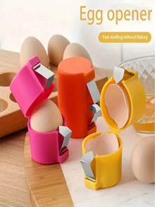 3 件便携式快速剥蛋器 - 厨房和餐厅鸡蛋壳分离器，不锈钢剥蛋器 - 快速分离蛋黄和蛋清，防烫手柄，必备烹饪工具，开蛋壳器，生鸡蛋破碎器，煮鸡蛋剥壳器，鸡蛋块分离器手持工具 - 彩色 - 查看 13