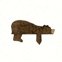 Charmanter brauner Bären Türrahmen Deko aus Holz - perfekt für Weihnachten, Ostern und Thanksgiving | Landhaus Stil Wohnakzent