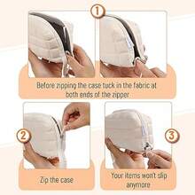 Walquicks Estuche para Lapices Multifuncional y Gran Capacidad Nuevo Estilo Estuchera Aesthetic Cartuchera Escolares Bolso Acolchado Mujer Pencil Pouch Puede Azul - azul - Ver 4