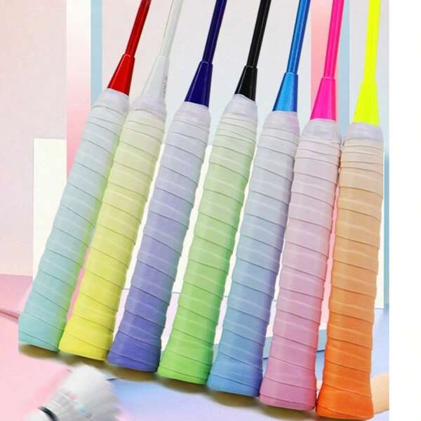 6 piezas de cinta para manillar de bicicleta con degradado de colores del arcoíris, antideslizante y amortiguadora de golpes, adecuada para raquetas de tenis, raquetas de bádminton, cañas de pescar y manillares de bicicleta, regalos de Navidad