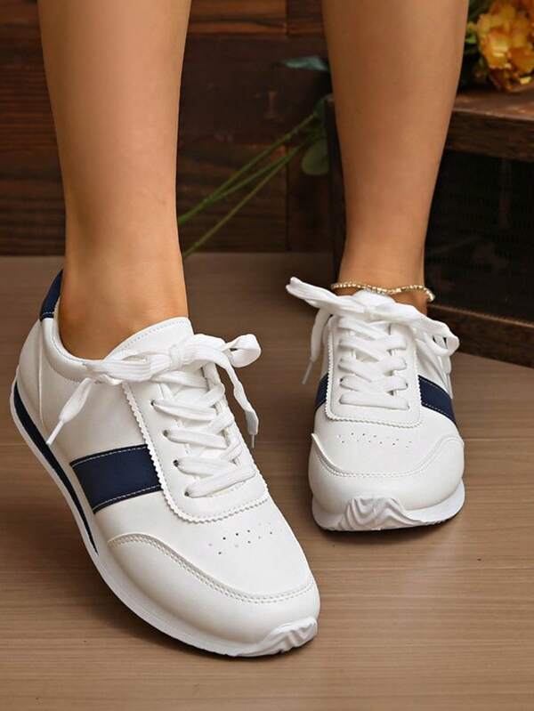 White Sneakers For Women, Summer New Breathable Versatile Korean Style Student Casual Street Wear Fashion Shoes