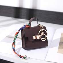 NYXIA Mini Square Leather Bag Charm Bag Pendant Light Luxury Cute Bag Pendant Fashion Decor Accessories Creative Keychain Women Gift Lipstick Bag Earphone Charter Bag Wallet Mini Purse Coin Wallet For Women Wallet Mini Wallet Purse Wallet - Multicolor - View 15