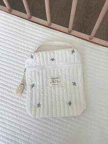 1pc Beige Taupe Tasseled Diaper Bag, Lightweight Stroller Hook On Pouch, Suitable For Daily Use - Multicolor - View 8