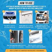 Ice Machine Cleaner Maker Descaler - 32 Fl Oz (8 Uses) Nickel Safe Ice Maker Cleaner Solution - Compatible With Whirlpool 4396808, Scotsman, Manitowoc, Hoshizaki, GE Opal Cleaning Kit - Made In USA - 銅色 - 查看 5