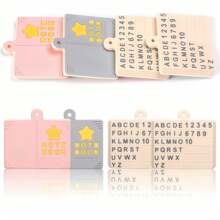 1 Piece DIY Handmade Silicone Focal Bead Book-Shaped Alphabet And Number Pendant Charm - Fashion Decorative Accessory For Backpack, Beading Chain, Jewelry Making, Unisex Gift