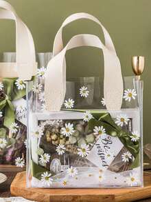 2 件/1 件厚透明 PVC 情人节礼品袋、圣诞礼物纪念品袋、婚礼回礼糖果盒手提袋、午餐袋 - 彩色 - 查看 18