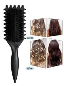 Hair brushes Cepillo definidor de rizo - Cepillo de estilo de nailon para cabello rizado, moldeando y definiendo rizos de verano con menos tracción, ideal para la playa, viajes y uso diario