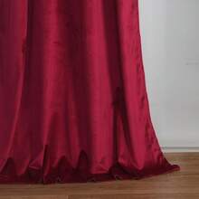 63 Inch Length Berry Color Block Rod Pocket Thermal Insulated Window Drapes Set Living Room/Bedroom/Dining Room, W52 X L63, 2 Panels, Home Decor - Hot Pink - View 7