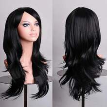 Soowee, pelucas sintéticas de 70cm de largo, peluca de Cosplay rosa y púrpura, pelo ondulado para disfraz de Halloween, postizos falsos para mujer XDMM - Morado - Ver 12