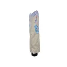 Paraguas bolsillo disponible en 4 colores llamativos con estampado flores compacto automático protección lluvia sol ligero portátil resistente accesorios diarios - Beis - Ver 2