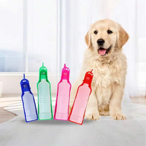 Bottiglia d'acqua pieghevole per animali domestici, cani e gatti, tazza da viaggio all'aperto, bottiglia d'acqua portatile per passeggiare e viaggiare