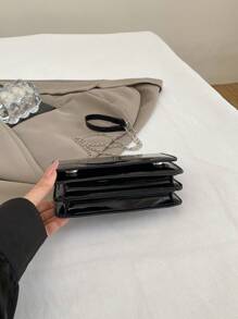 Borsa a tracolla mini con catena, stile minimalista e versatile, da donna