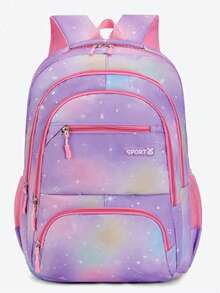 Large-Capacity Tie-Dye Colourful Backpacks For Boy And Girl, Laptop Backpacks For Students, Tie-Dye School Bags For Teenagers, Unisex Backpacks, Essential Gifts, Essential Backpacks For Holidays And Travel, School Bags, Sports Bags, Travel Backpacks, Essential Items For Festivals, Camping Travel Bags, Essential Items For The Start Of The School Year, Backpacks For Sports, Leisure And Travel. - Multicolor - View 1