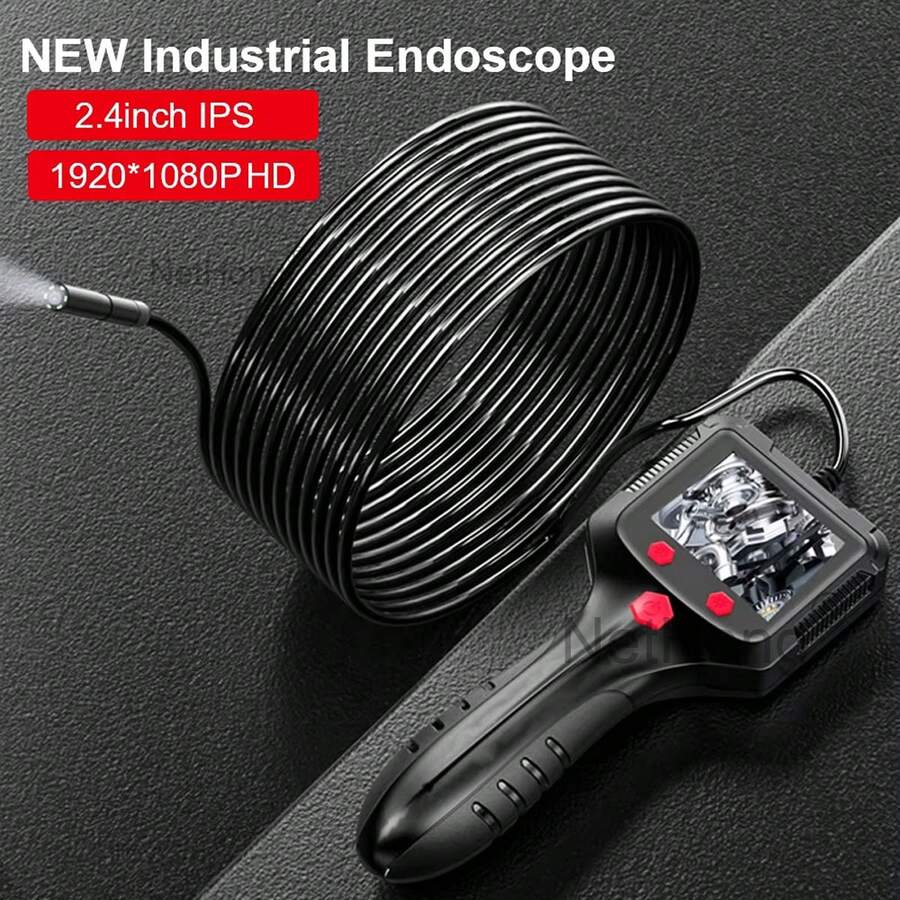 NetHong 1080P HD Industrial Endoscope Camera 2.4" LCD Screen Borescope Inspection Camera - 黑色 - 查看 1