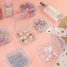 1 Set Of 12/15/20/30 Pcs (2.17in) Clear Plastic Storage Boxes - Suitable For Beads, Jewelry And Craft Items - Durable Organizational Solution, Perfect Small Gift For Yourself, Students, Friends And Lovers, Jewelry Box For Women Storage Organizer Travel Essentials Back To School Dormitory Storage