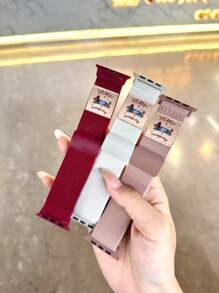 Stretchy Smartwatch Bands With Fun Dachshund Design & Strong Magnetic Clasp - Compatible With 38mm 40mm 41mm 42mm 44mm 45mm 46mm 49mm, Water-Resistant Solo Loop Sport Straps For Series 10/9/8/7/6/5/4/3/SE/Ultra (Women Men)