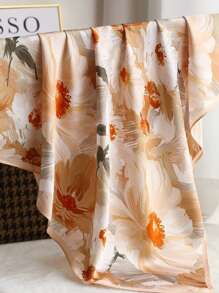 1 pieza Pañuelo, pañuelo para la cabeza, pañuelo para el cuello con estampado geométrico y floral