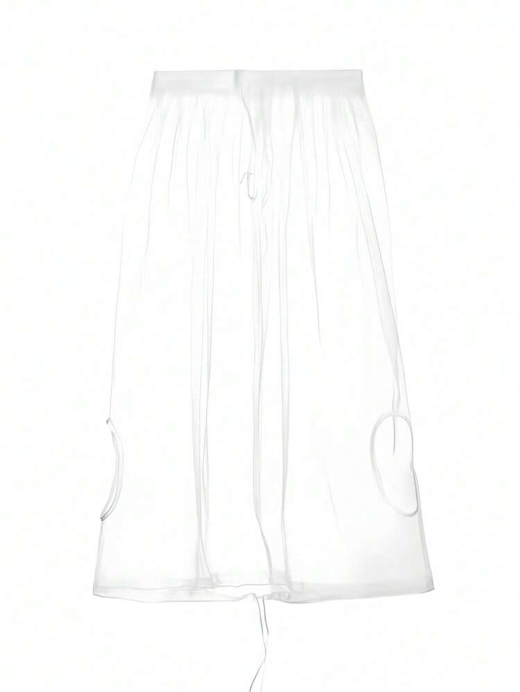 1pc Women's Creative Underskirt, Bridal Wedding Dress Petticoat, Mesh Skirt Accessory - Multicolor - View 4