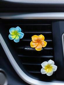 5件套汽车空调出风口装饰品，包括花卉装饰品，汽车空调出风口装饰品 - 彩色 - 查看 3