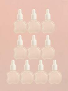 3/5/10/20pcs/Set Square Matte Empty Refillable Glass Dropper Bottles 5ml/8ml/10ml/15ml/20ml For Essential Oil, Serum, Perfume, Travel And DIY Use, White And Silver Cap