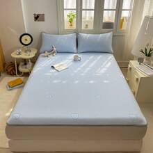 Cooling Mattress Pads - Little Ice Bear Blue-bed Sheet - View 13