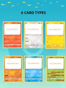 1pc Customizable Personalized Card Album Cover Template, Editable TCG Card Album, Personalized Trading Card Album, DIY Gift, Inspirational Template Suitable For Family And Children