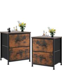 Fabric Storage Dresser With 9 Drawers, Steel Frame And Wooden Top For Bedroom, Closet And Entryway - 鏽棕色 - 查看 11