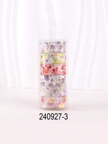 6 Rolls/Box, Simple Floral Pattern Washi Tape - Creative Design Hot Stamping And Silver Stamping Craft Decorative Sticker Rolls For Scrapbook Decoration Card Decoration Materials Notebook Decoration Masking Tape - Add Elegance To Your DIY Handbook! Back To School