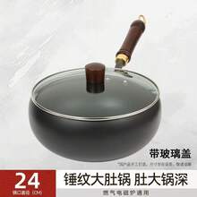Woks - 24CM Hammered Single Pot + Glass Lid - View 2