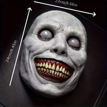 Scary Halloween Masks - Grim Reaper With White Face Demon Mask, Durable Latex Mask, Perfect For Role-Playing And Costume Accessories - Multicolor - View 4