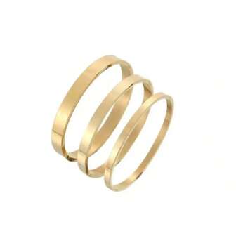 1 st klassiskt och populärt titanstål 18K spegelpolerat, icke-blekande, elektropläterat vattentätt armband för kvinnor